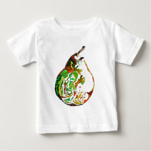 Pear fruit pop art watercolour illustration baby T-Shirt