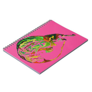 Pear fruit pop art watercolour illustration notebook