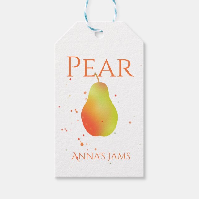 Pear Fruits Gift Tags (Front)