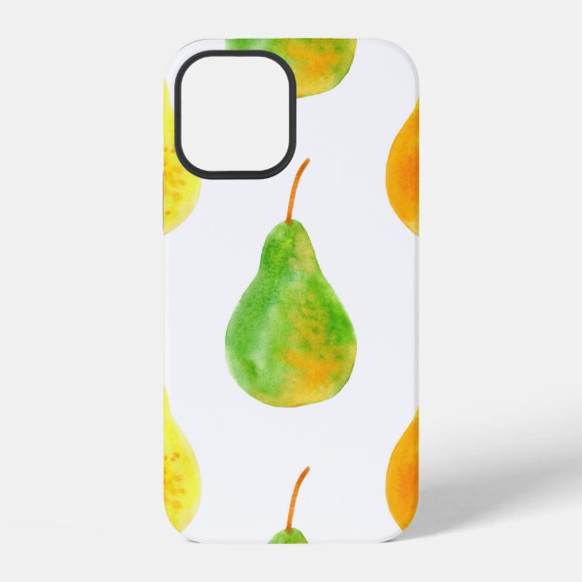 Pear fruits seamless pattern iPhone case (Back)