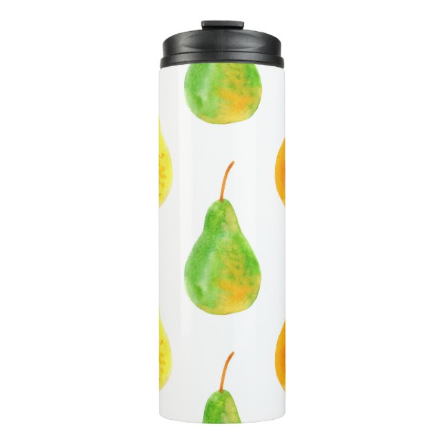 Pear fruits seamless pattern thermal tumbler (Front)