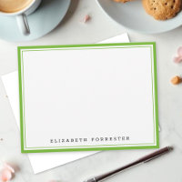 Pear Green Classic Double Border Correspondence