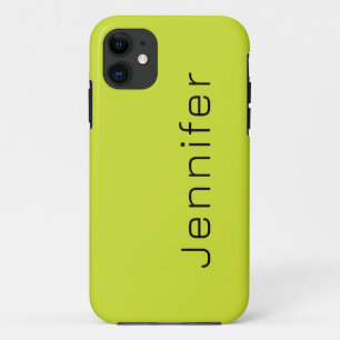 Pear Green Solid Colour Minimalist Name Case-Mate iPhone Case
