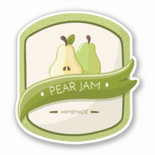 Pear jam jar label