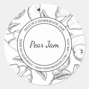 Pear Jam Sketch Modern label