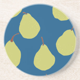 pear navy and green coaster