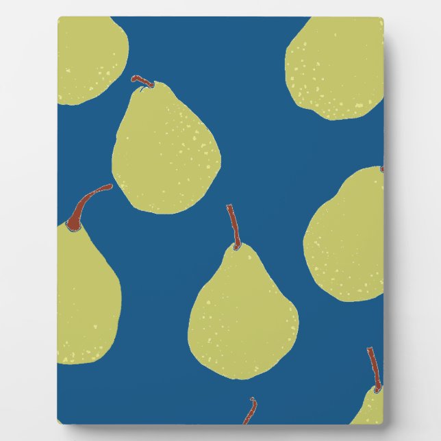 pear navy and green plaque (Front)