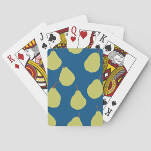 pear navy and green playing cards