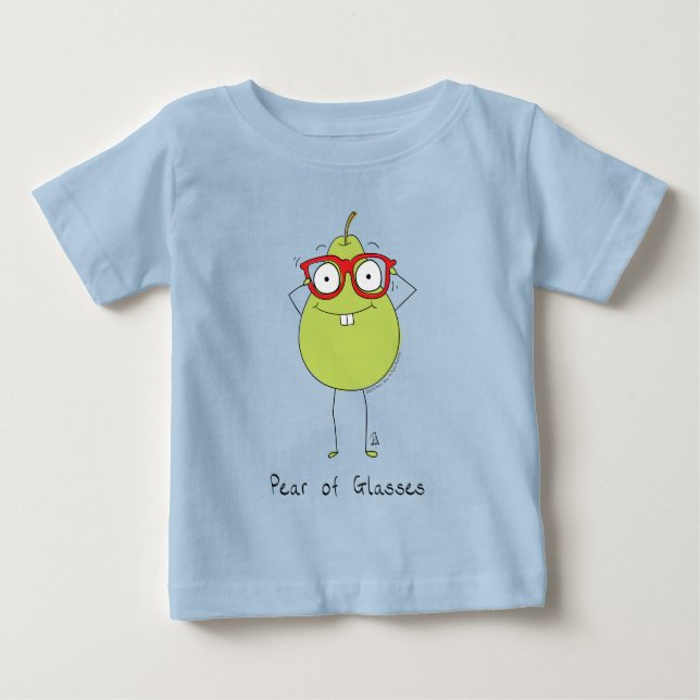Pear of Glasses Funny & Cute Kid's Baby T-Shirt (Front)