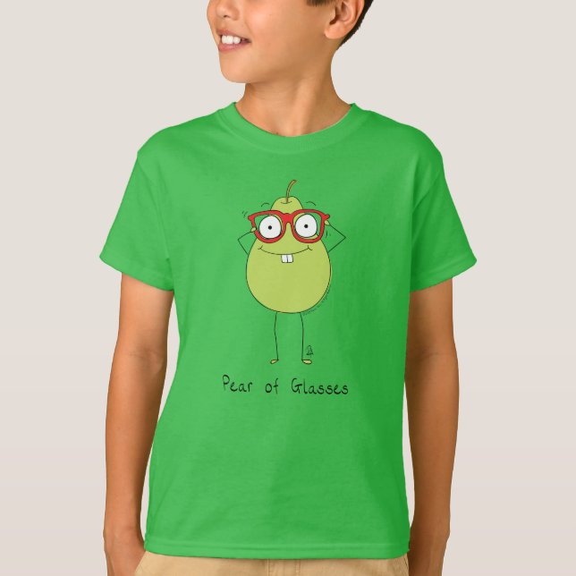 Pear of Glasses Funny & Cute Kid's Boy's T-Shirt (Front)