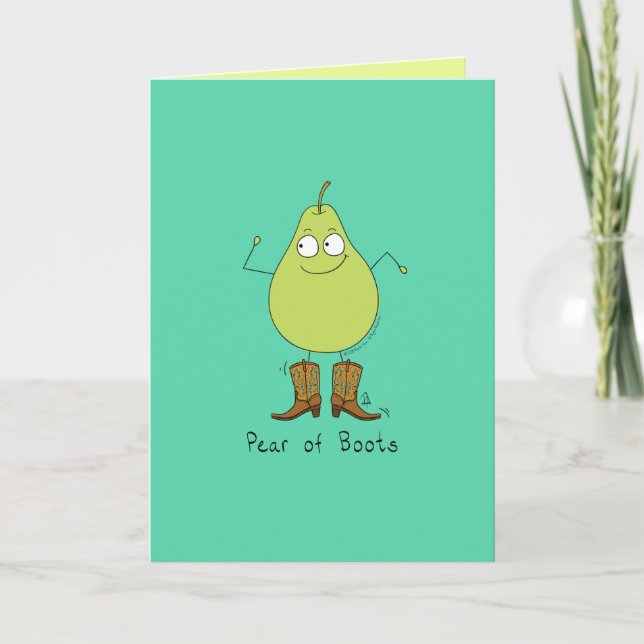 Pear of Glasses - Funny Pear Pun Card (Front)