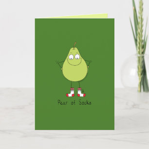 Pear of Socks - Funny Pear Pun Card