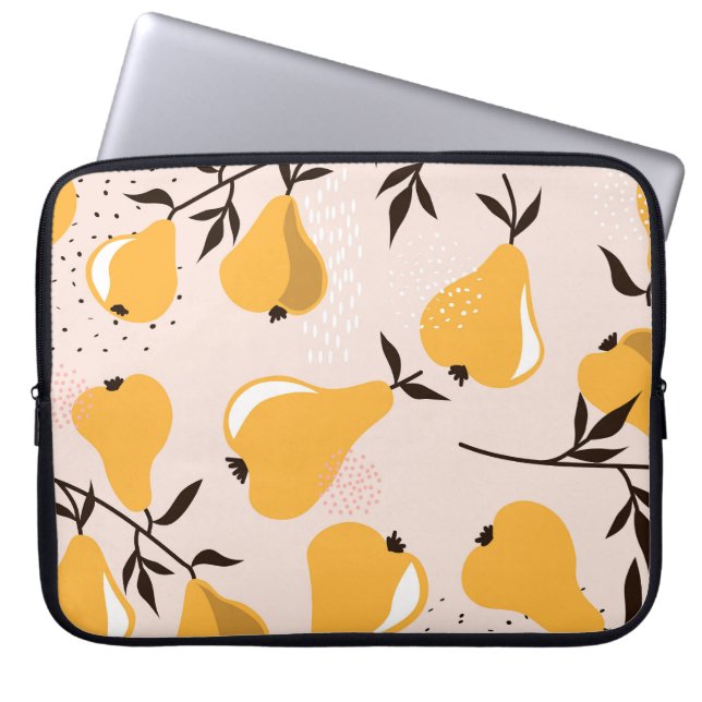 Pear Paradise: Colourful Overlaps Laptop Sleeve (Front)