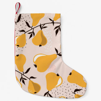 Pear Paradise: Colourful Overlaps Small Christmas Stocking