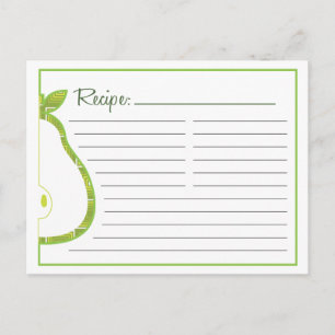 Pear Recipe Card