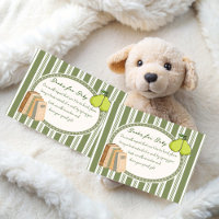 Pear sage green retro baby shower book request