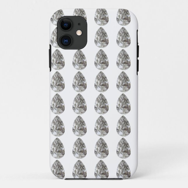 Pear Shaped Diamond Case-Mate iPhone Case (Back)