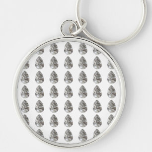 Pear Shaped Diamond Key Ring