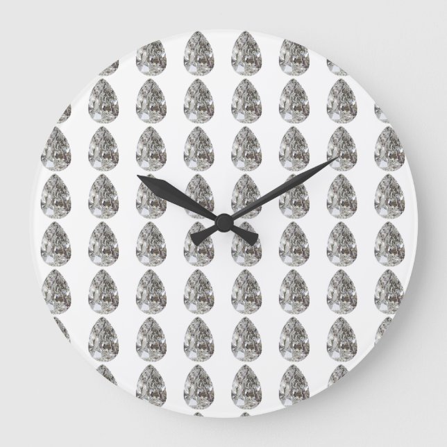 Pear Shaped Diamond Large Clock (Front)