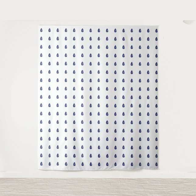 Pear shaped Sapphire Blue Tapestry (Front)