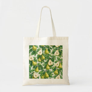 Pear Slices Botanical Pattern Tote Bag