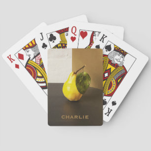 Pear Still Life custom name playing cards