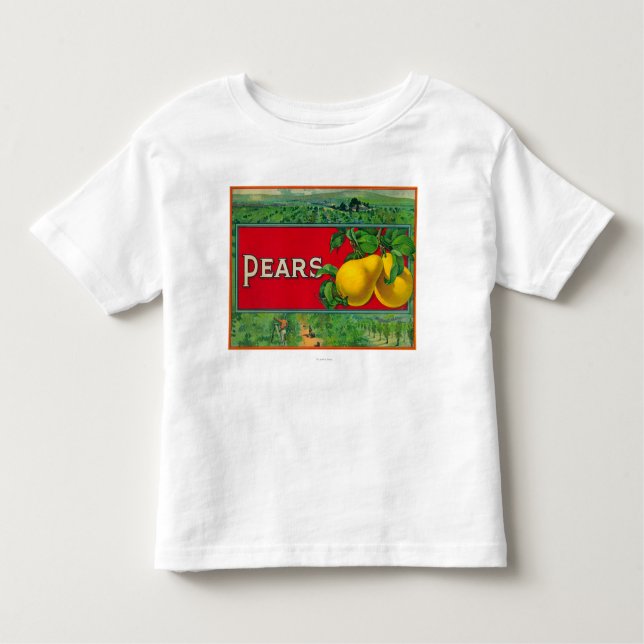 Pear Stock Crate Label Toddler T-Shirt (Front)