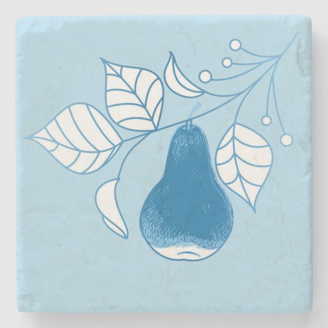 Pear  stone coaster (Front)