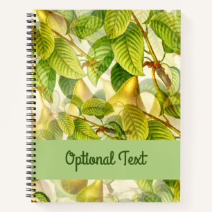 Pear Tree Branches & Pears Pattern  Notebook