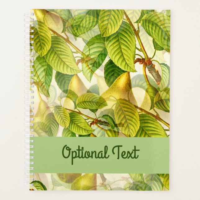 Pear Tree Branches & Pears Pattern  Planner (Front)