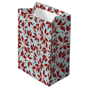 Pear Tree Holiday - Cranberry Red Medium Gift Bag