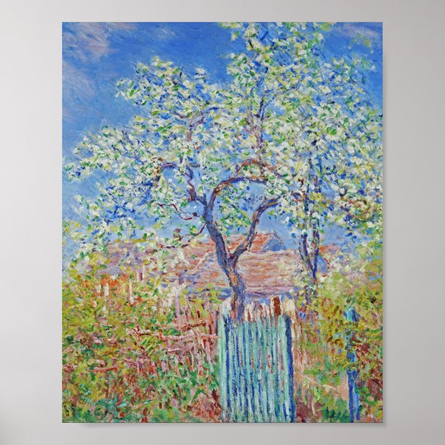 Pear Tree in Flower - Claude Monet Poster (Front)