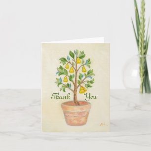 Pear Tree thank you card
