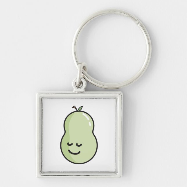 Pear with a smile key ring (Front)