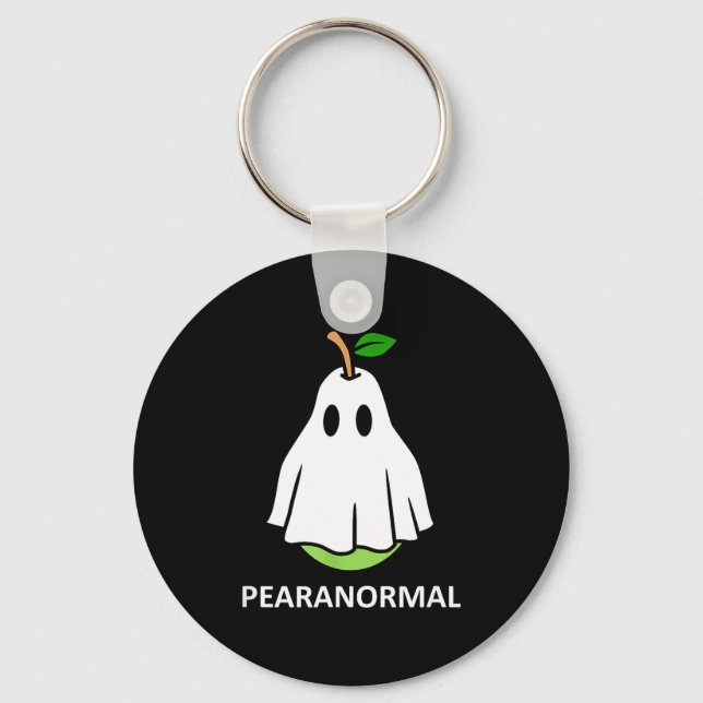 Pearanormal cute ghost pear halloween costume key ring (Front)