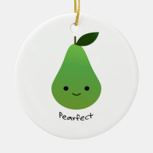 Pearfect Cute Kawaii Pear Ceramic Tree Decoration