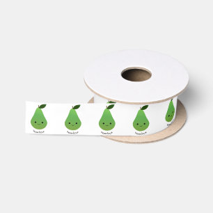 Pearfect Cute Kawaii Pear Satin Ribbon