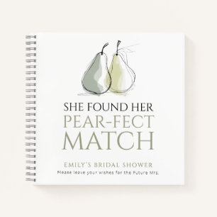 Pearfect Match Bridal Shower Guest Book