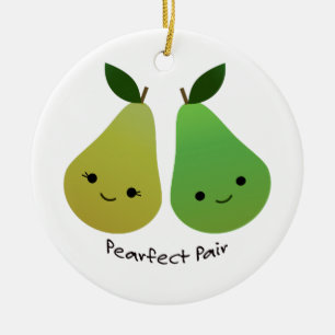 Pearfect Pear Kawaii Pears Ceramic Tree Decoration