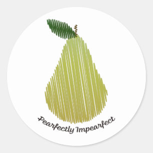 Pearfectly Impearfect Classic Round Sticker