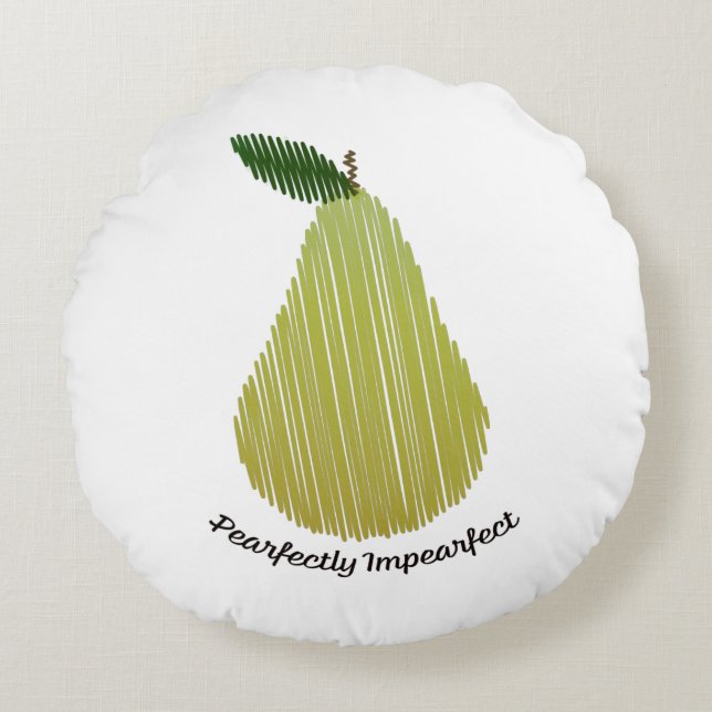 Pearfectly Impearfect Round Cushion (Front)