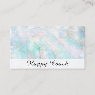 *~* Pearl Abalone Blue Pink Pastel Holistic Business Card