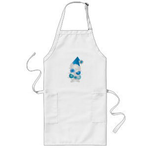 Pearl and blue for Christmas Long Apron