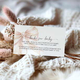 Pearl and Bow Book for Baby Enclosure Card
