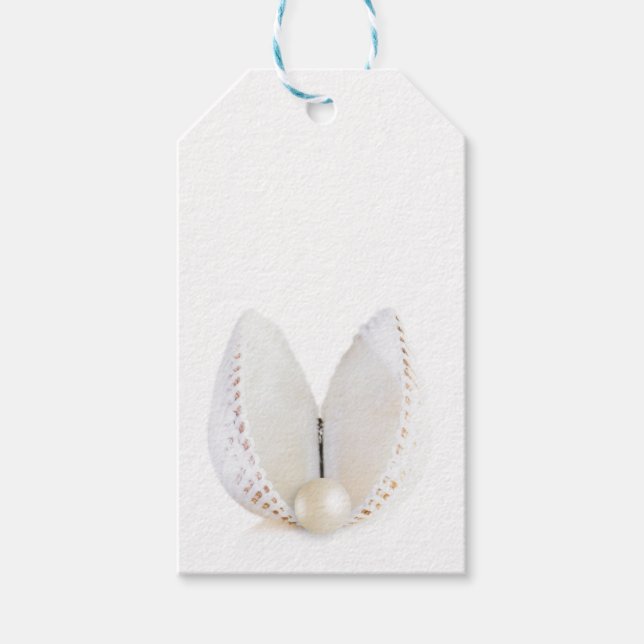 Pearl and seashell gift tags (Front)
