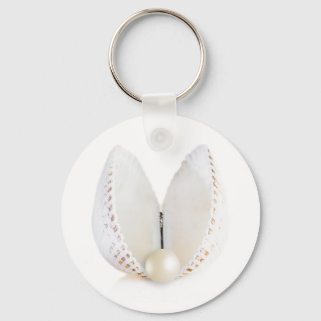 Pearl and seashell key ring (Front)