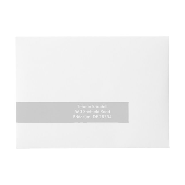 Pearl Aqua Traditional Colour Coordinated Wraparound Address Label (Front)