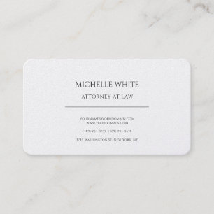 Pearl Attorney at Law Minimalist Professional Business Card