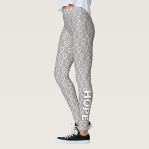 Pearl Awareness Ribbon Angel Custom Words Leggings