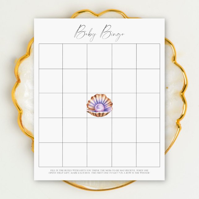 Pearl baby shower - Baby Bingo game (Creator Uploaded)